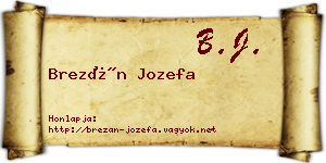 Brezán Jozefa névjegykártya